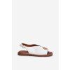Plné Elegantné Sandále s ozdobou biele iseliria / A8229 WHITE (Veľkosť 36)