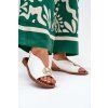 Plné Elegantné Sandále s ozdobou biele iseliria / A8229 WHITE (Veľkosť 36)