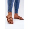 Zdobené ploché Sandále Dámske camel adivrae / GH5173-4 CAMEL (Veľkosť 36)