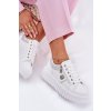 Dámske tenisky z ekokože na plnej platforme biele, GLA1111 WHITE