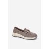 Dámske sivé semišové mokasíny na plnej platfórme TW552 GREY