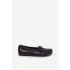 Ploché kožené mokasíny s ozdobou s.barski lr51-547 čierne / LR51-547 BLACK (Veľkosť 36)