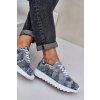 Zamšové Vzorované Sportovní Boty Na Platformě S Leskem D&A LR51-635 Modré (Veľkosť 36)