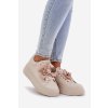 Dámské Tenisky S Mašlí A Broží Se Medvědem Béžové Leathria (Veľkosť 38)