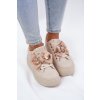 Dámské Tenisky S Mašlí A Broží Se Medvědem Béžové Leathria (Veľkosť 38)