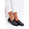 Elegantní dámské mokasíny z přírodní kůže Černé Vinceza 18100 (Veľkosť 36)
