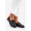 Elegantní dámské mokasíny z přírodní kůže Černé Vinceza 18100 (Veľkosť 36)