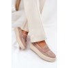 Dámske béžové mokasíny z eko semišu na platforme, kód 79535