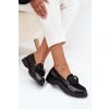 Lakované Dámske mokasíny s mašľou s.barski hy51-319 čierne / HY51-319 BLACK (Veľkosť 36)