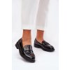 Lakovane Dámske mokasíny se srdíčkem čierne s.barski hy51-379 / HY51-379 BLACK (Veľkosť 37)
