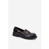 Lakovane Dámske mokasíny se srdíčkem čierne s.barski hy51-379 / HY51-379 BLACK (Veľkosť 37)
