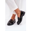 Lakovane Dámske mokasíny se srdíčkem čierne s.barski hy51-379 / HY51-379 BLACK (Veľkosť 37)