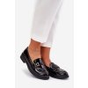 Lakovane Dámske mokasíny se srdíčkem čierne s.barski hy51-379 / HY51-379 BLACK (Veľkosť 37)