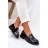 Lakovane Dámske mokasíny se srdíčkem čierne s.barski hy51-379 / HY51-379 BLACK (Veľkosť 37)