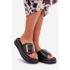 Dámské papuče Na Masivní Platformě S Dekorativní Přezkou Černé Zelori (Veľkosť 39)