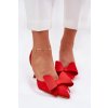 Červené Lodičky S Otevřenými Patami A Mašlí Eklevia (Veľkosť 39)