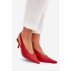 Lodičky s otvorenou pätou eko koža červené aricandia / P-1436 RED (Veľkosť 36)