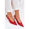 Lodičky s otvorenou pätou eko koža červené aricandia / P-1436 RED (Veľkosť 36)