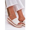 Klasické Dámské papuče Na Platformě A Klínu Bílé Florenis (Veľkosť 39)