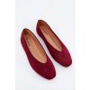 Klasické Baletky Z z eko semišue Bordové Osallin (Veľkosť 36)