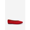 Klasické baletky z eco semišu červené osallin / QQ-202 RED (Veľkosť 36)