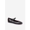 Lakované baletky s remienkom čierne arrivara / 8090-1 BLACK (Veľkosť 36)
