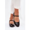 Lakované baletky s remienkom čierne arrivara / 8090-1 BLACK (Veľkosť 36)
