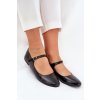Lakované baletky s remienkom čierne arrivara / 8090-1 BLACK (Veľkosť 36)