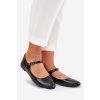 Lakované baletky s remienkom čierne arrivara / 8090-1 BLACK (Veľkosť 36)
