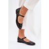 Lakované baletky s remienkom čierne arrivara / 8090-1 BLACK (Veľkosť 36)