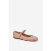 Baleríny S Páskem z eko semišuové Béžové Arrivara (Veľkosť 39)