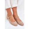 Baleríny S Páskem z eko semišuové Béžové Arrivara (Veľkosť 39)