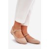 Baleríny S Páskem z eko semišuové Béžové Arrivara (Veľkosť 39)