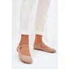 Baleríny S Páskem z eko semišuové Béžové Arrivara (Veľkosť 39)