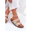 Dámske papuče EKO semiš na korku béžové, kód produktu 5219 BEIGE