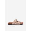 Dámske papuče EKO semiš na korku béžové, kód produktu 5219 BEIGE