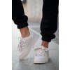 Dámske tenisky so zdobením na platforme béžove eanneth / 8970/BL575P BEIGE (Veľkosť 36)
