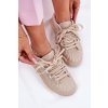 Dámske tenisky so zdobením na platforme béžove eanneth / 8970/BL575P BEIGE (Veľkosť 36)