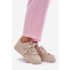 Dámske tenisky so zdobením na platforme béžove eanneth / 8970/BL575P BEIGE (Veľkosť 36)