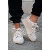 Dámske tenisky so zdobením na platforme béžove eanneth / 8970/BL575P BEIGE (Veľkosť 36)