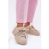 Dámske tenisky so zdobením na platforme béžove eanneth / 8970/BL575P BEIGE (Veľkosť 36)