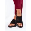 Dámske Sandále z eco semišu na platforme čierne migola / 3771 BLACK (Veľkosť 36)