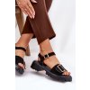 z eko semišu Sandále Dámske s remienkom čierne gofielle / 8068 BLACK (Veľkosť 36)