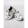 Strieborné dámske tenisky na šnúrovanie, textilné, kód WX-132