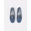 Modré dámske mokasíny na nízkej podrážke Goodin kod CCC -1- GD-FL6090J.BL (Veľkosť 38)