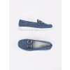 Modré dámske mokasíny na nízkej podrážke Goodin kod CCC -1- GD-FL6090J.BL (Veľkosť 38)