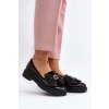 Dámske lakované mokasíny s mašľou laura messi 2786 čierne / 2786/600-300 (Veľkosť 36)