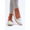 Biele dámske mokasíny z ekokože, kód W-98 WHITE