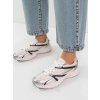 Dámske strieborné mokasíny z textilu, športový a casual štýl, kód 6495