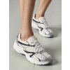 Dámske strieborné mokasíny z textilu, športový a casual štýl, kód 6495